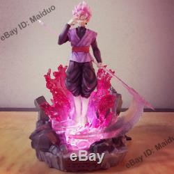 Kakarotto Figure Pink Black Son Goku Dragon Ball Statue LED Lights Resin Model