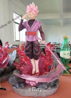 Kakarotto Figure Pink Black Son Goku Dragon Ball Statue LED Lights Resin Model