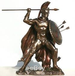 LEONIDAS Greek Spartan King Warrior Statue Sculpture Figure Bronze Finish 12.5in