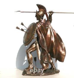 LEONIDAS Greek Spartan King Warrior Statue Sculpture Figure Bronze Finish 12.5in