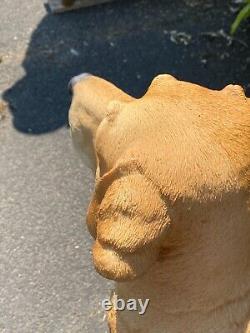 L GOLDEN labrador resin figure realistic sculpture dog lover garden statue pet