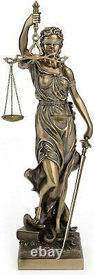 Large 18 inch Blind Lady Justice statue Sculpture Brand New Mint Gift Boxed