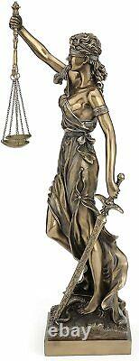 Large 18 inch Blind Lady Justice statue Sculpture Brand New Mint Gift Boxed