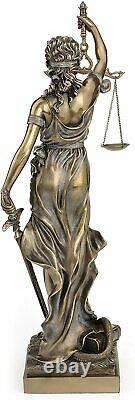 Large 18 inch Blind Lady Justice statue Sculpture Brand New Mint Gift Boxed