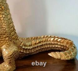 Large Crocodile Aligator Dish Plant Key Holder Statue Figure Ornament Decorative