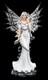 Large Elf Figure with Dragon White Statue XXL Fantasy Decoration Magical Magic