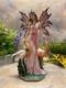 Large Fairy & Flamingo Statue Fantasy Art Figurine Mythical Creatures Ornament