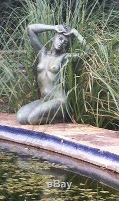 Large Female Bronze Resin Figure, Nixie, Garden Sculpture by Artstone