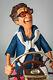 Large Guillermo Forchino Comic The Weekend Captain boat Figure Sculpture Statue