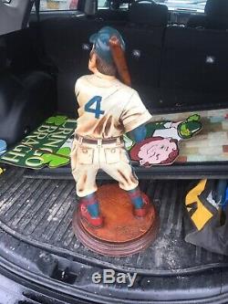 Large Vintage Baseball Player Statue Figure Peter Mook Resin Sculpture 28