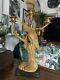 Large luxury Gold parrot on a branch Statue Figure Ornament candle holder
