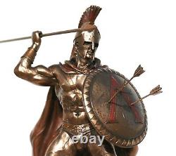 Leonidas Greek Spartan King Warrior Statue Sculpture Figure Bronze Finish 12.5in