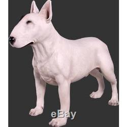 Life Size Bull Terrier Dog Statue 85cm Resin English Terrier Pet Animal Figure