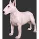 Life Size Bull Terrier Dog Statue 85cm Resin English Terrier Pet Animal Figure