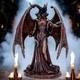 Lilith Gothic Figurine Dark Goddess Statue Occult Demon Winged Ornament Decor