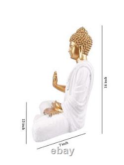 Lord Buddha Statue Figure House Warming Decorative For Home Office Decor Resin