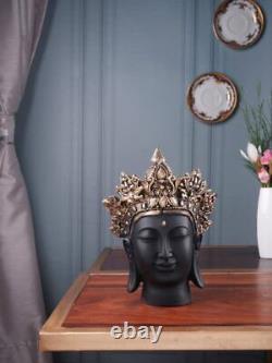 Lord Meditaive Buddha Face Decorative Statue Figure For House Warming