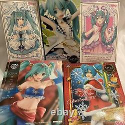 Lot 5 Hatsune Miku Figures with Box Girls Vocaloid Resin Statue Collection Japan