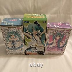 Lot 5 Hatsune Miku Figures with Box Girls Vocaloid Resin Statue Collection Japan