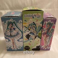 Lot 5 Hatsune Miku Figures with Box Girls Vocaloid Resin Statue Collection Japan