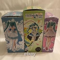 Lot 5 Hatsune Miku Figures with Box Girls Vocaloid Resin Statue Collection Japan