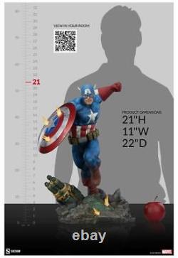 MARVEL Captain America Premium Format Figure 1/4 Statue Sideshow