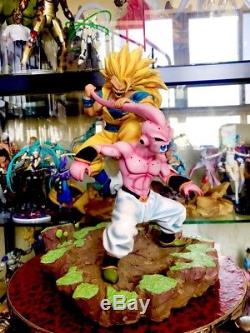MRC Dj Dragon Ball Z Super Saiyan 3 Son Goku Kid Majin Buu Resin Statue Figure