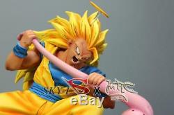 MRC & Sky Dragon Ball Z Goku SSJ3 VS Majin Kid Buu Resin Statue Figure with COA