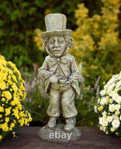 Mad Hatter Garden Figure Alice in Wonderland Heavy Resin Home Ornament Statue