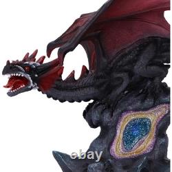Majestic Fantasy Dragon Figurine with LED Light Up Base Mystical Crystal Statue