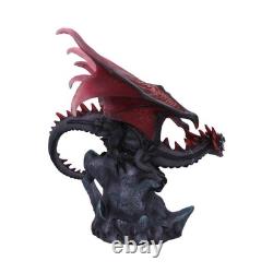Majestic Fantasy Dragon Figurine with LED Light Up Base Mystical Crystal Statue