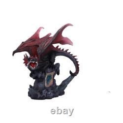 Majestic Fantasy Dragon Figurine with LED Light Up Base Mystical Crystal Statue