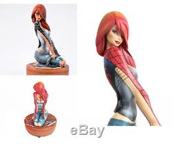 Marvel Spider-Man Girlfriend Mary Jane Resin Statue Black&Red Model Figure Hot