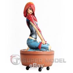 Marvel Spider-Man Girlfriend Mary Jane Resin Statue Black&Red Model Figure Hot