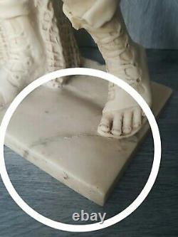 Mid Century Warrior Gladiator Greek, Roman Resin Large Sculpture Statue