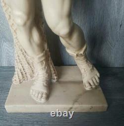 Mid Century Warrior Gladiator Greek, Roman Resin Large Sculpture Statue