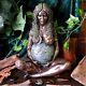 Mother Earth Resin Statue Figure Gaia Pregnant Goddess Bronze Ornament New 30cm