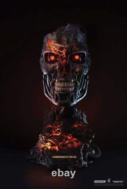 NEW PureArts Terminator 2 T-800 Battle Damaged Art Mask RESIN Statue