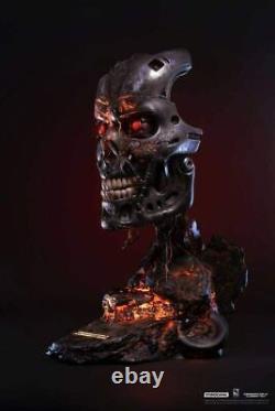 NEW PureArts Terminator 2 T-800 Battle Damaged Art Mask RESIN Statue