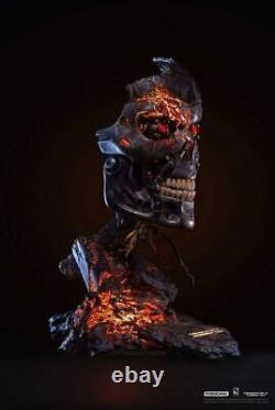 NEW PureArts Terminator 2 T-800 Battle Damaged Art Mask RESIN Statue