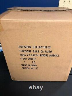 NIB Sideshow Yoda Vs Darth Sidious Diorama Statue Figure RARE! #172 of 550