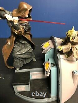 NIB Sideshow Yoda Vs Darth Sidious Diorama Statue Figure RARE! #172 of 550