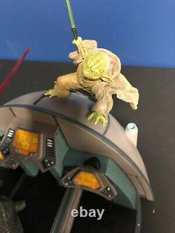 NIB Sideshow Yoda Vs Darth Sidious Diorama Statue Figure RARE! #172 of 550