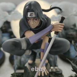 Naruto Uchiha Itachi Action Figures LED Light Statue 38cm Resin Collection DHL
