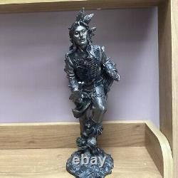 Native American Indian Chief Bronze Finish Resin Figure 32cm