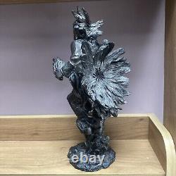 Native American Indian Chief Bronze Finish Resin Figure 32cm