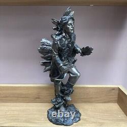 Native American Indian Chief Bronze Finish Resin Figure 32cm