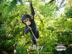 New Climbing MONKEY Garden Ornament Resin Kitsch Animal Figure Statue IN/OUTSIDE