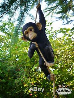 New Climbing MONKEY Garden Ornament Resin Kitsch Animal Figure Statue IN/OUTSIDE