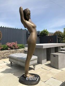 Nude Female statue in Bronze resin Delectable Debbie Girl figure